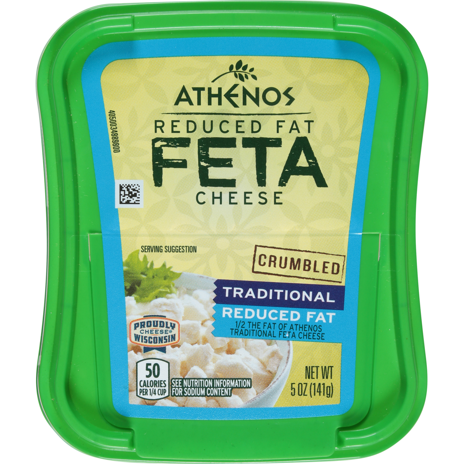 slide 3 of 5, Athenos Crumbled Traditional Reduced Fat Feta Cheese, 5 oz