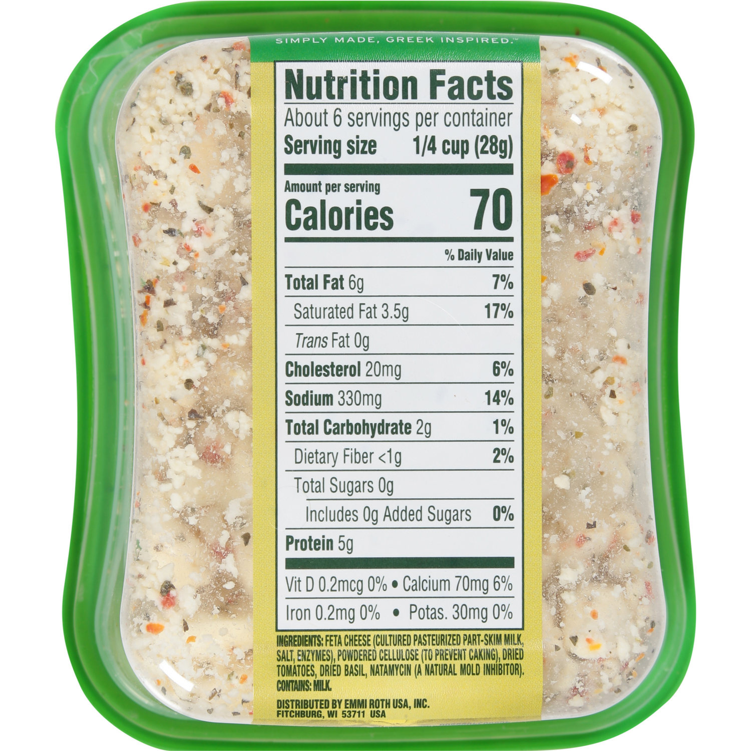 slide 2 of 5, Athenos Tomato & Basil Crumbled Traditional Feta Cheese 6 oz, 6 oz