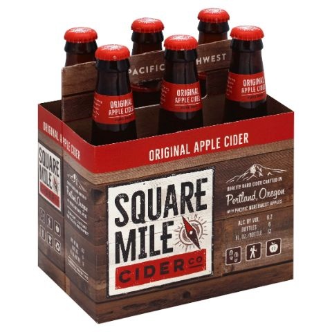 slide 1 of 1, Square Mile Hard Apple Cider Bottle, 6 ct