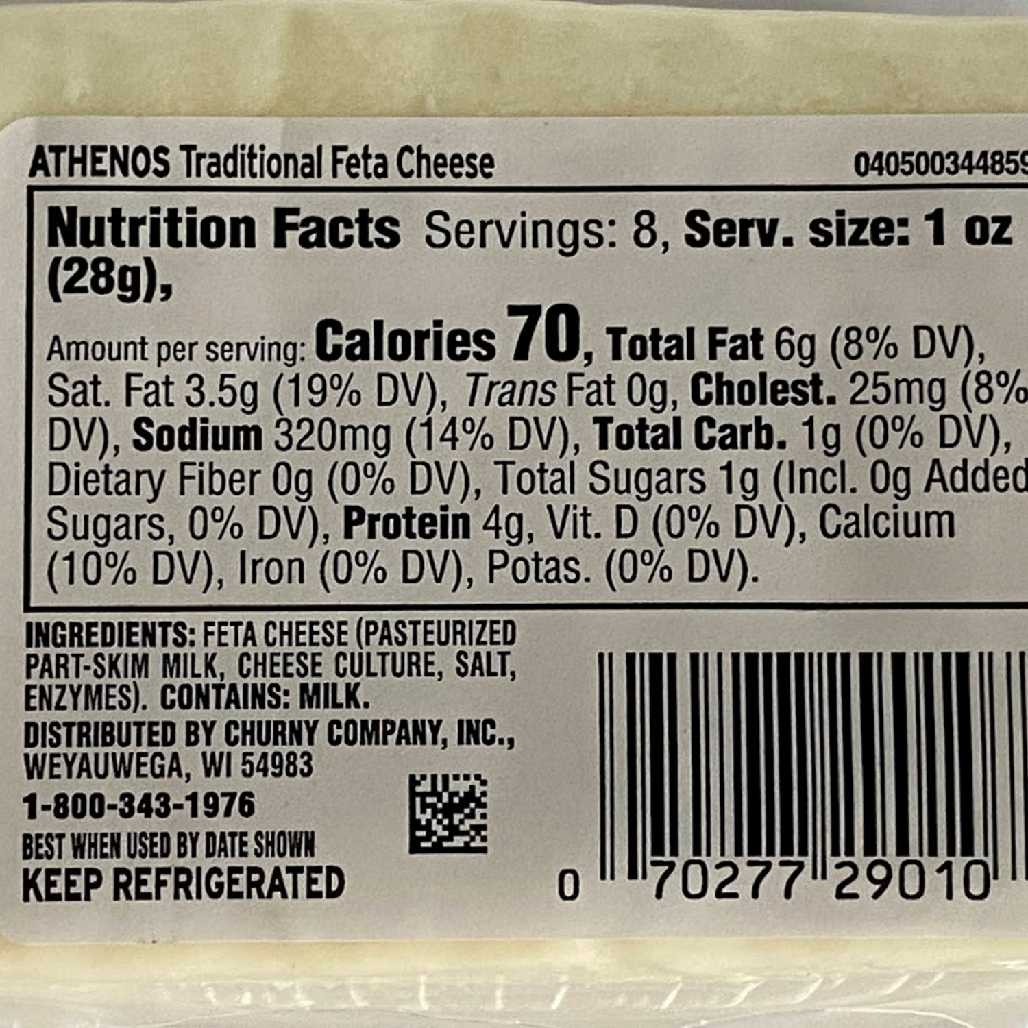 slide 2 of 8, Athenos Traditional Feta Cheese Chunk, 8 oz