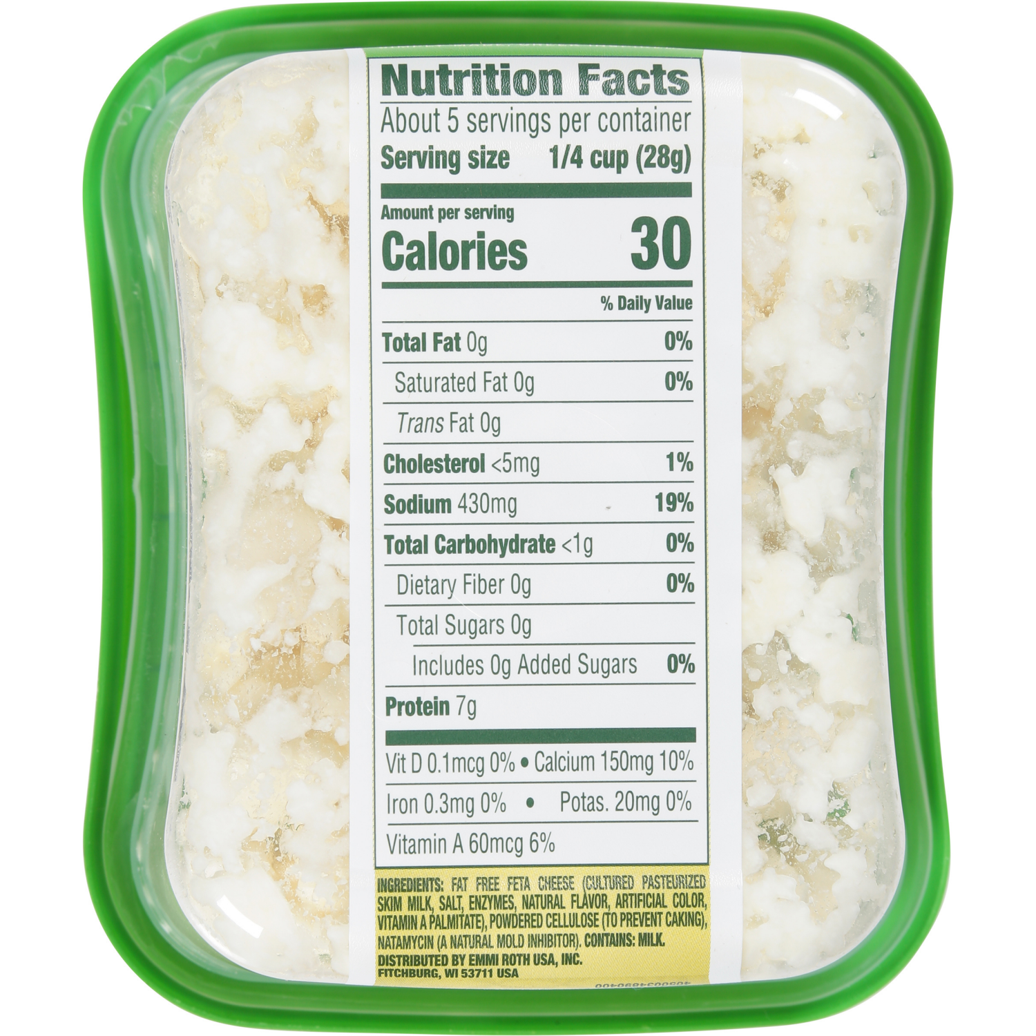 slide 2 of 5, Athenos Fat Free Crumbled Traditional Feta Cheese 5 oz, 5 oz