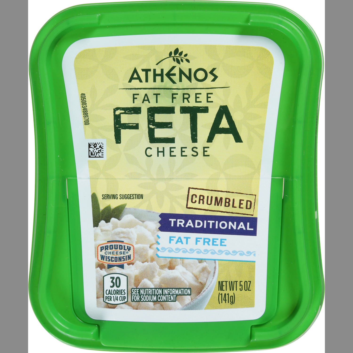 slide 3 of 5, Athenos Fat Free Crumbled Traditional Feta Cheese 5 oz, 5 oz