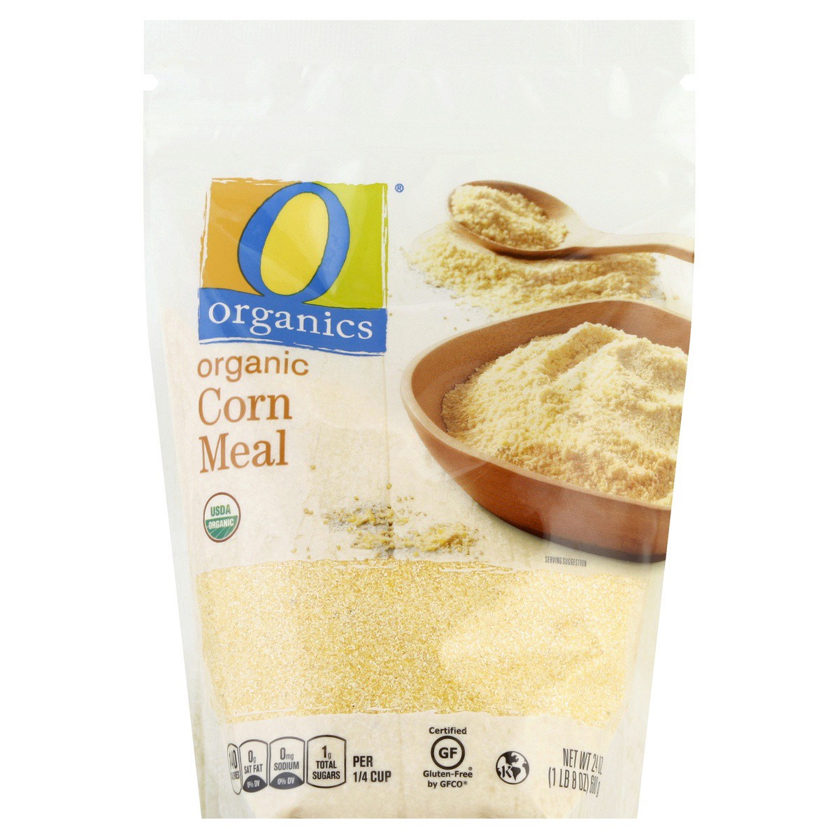 slide 1 of 2, O Organics Organic Corn Meal, 24 oz