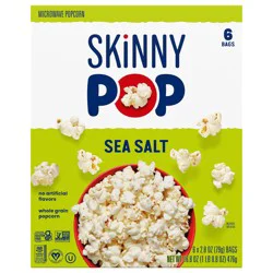 SkinnyPop Sea Salt Microwave Popcorn Multipack - 2.8 oz / 6 ct