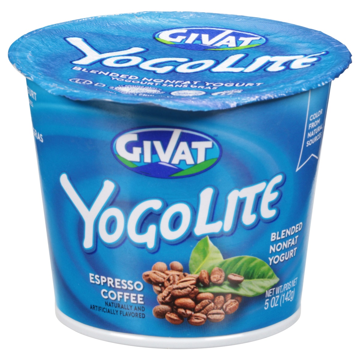 slide 1 of 1, Givat YogoLite Espresso Coffee Blended Nonfat Yogurt 5 oz, 5 oz
