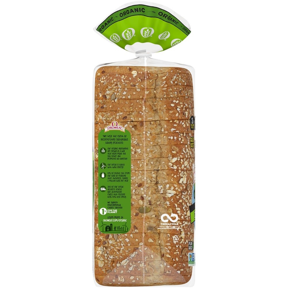 slide 3 of 8, Oroweat Organic Thin Sliced 22 Grains & Seeds Bread, 20 oz