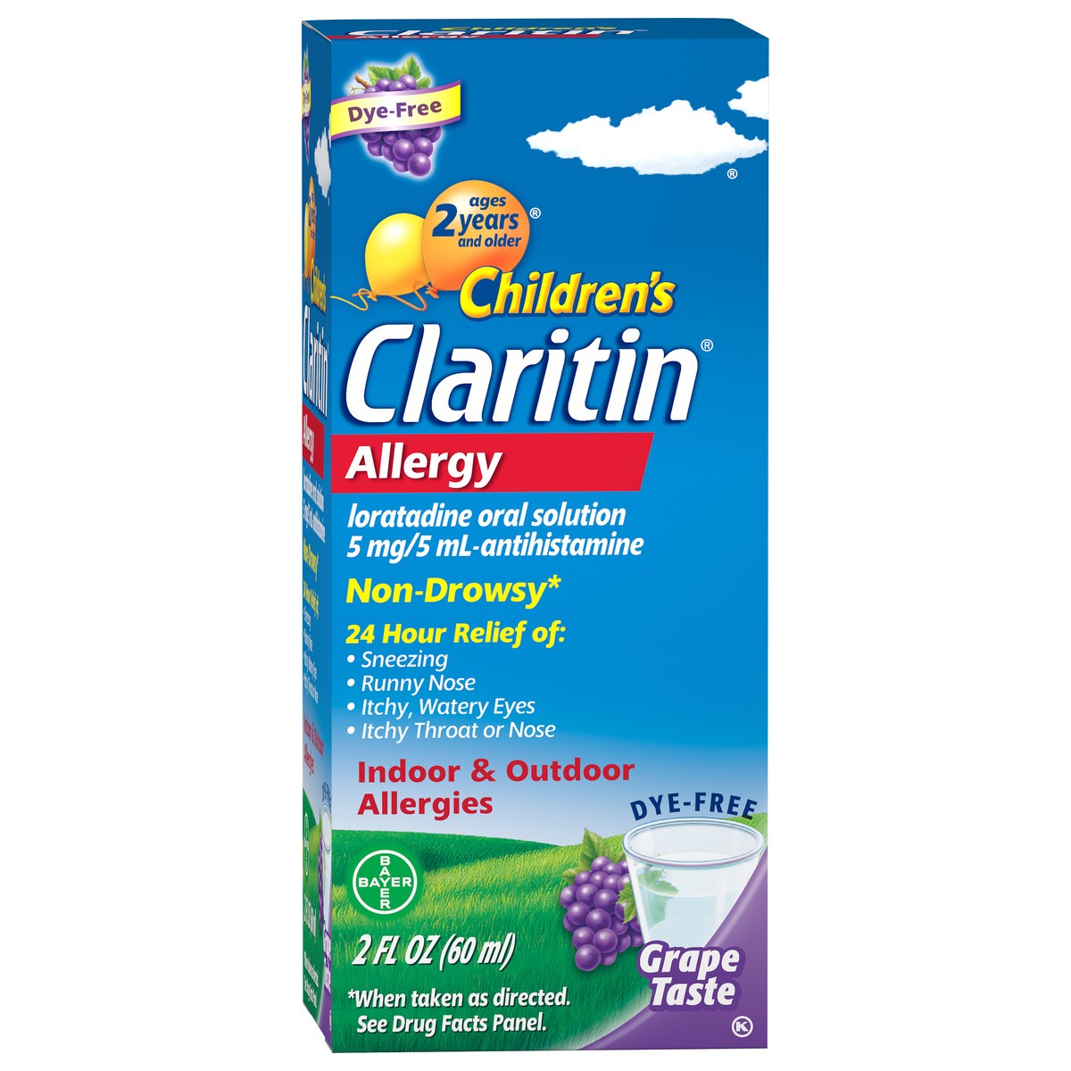 slide 7 of 9, Claritin Children's 5 mg Grape Taste Allergy 2 fl oz, 2 fl oz