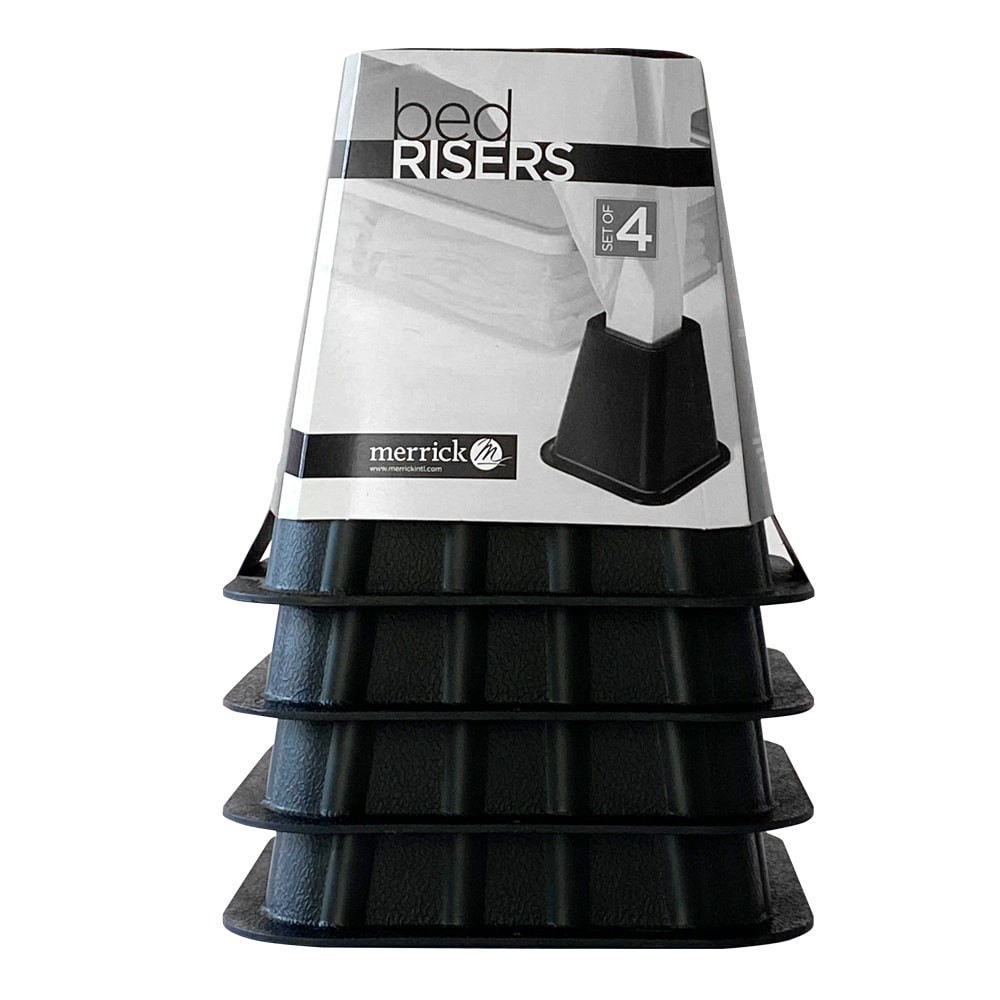 slide 2 of 2, Merrick Bed Risers - Black, 4 ct