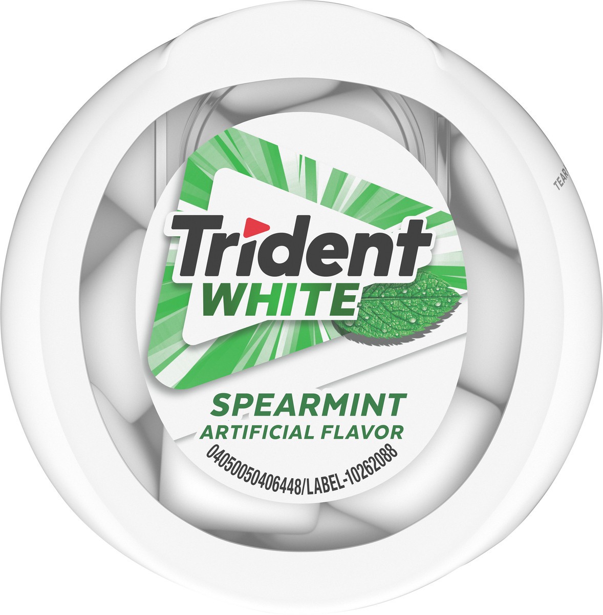 slide 6 of 9, Trident White Spearmint Sugar Free Gum, 60 Pieces, 60 ct