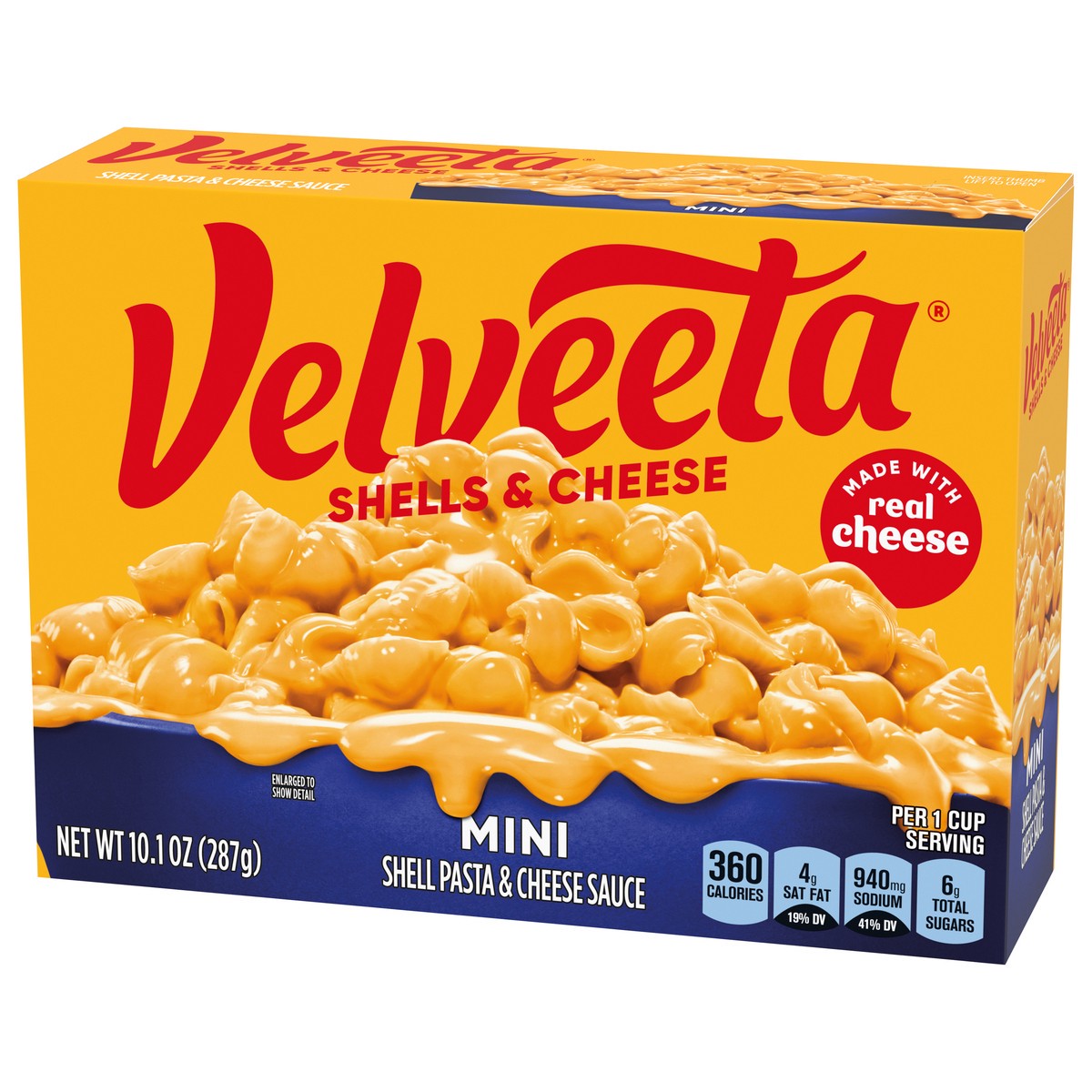 slide 4 of 9, Velveeta Shells & Cheese Mini Shell Pasta & Cheese Sauce, 10.1 oz Box, 10.1 oz