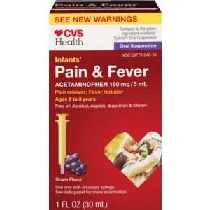 slide 1 of 1, CVS Health Infants Pain Relief Liquid Grape, 1 fl oz; 30 ml