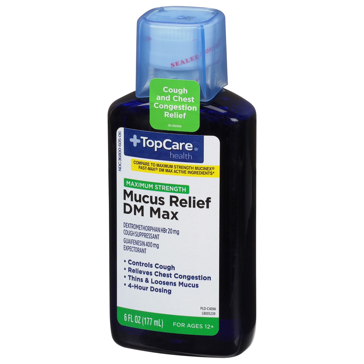 slide 3 of 9, TopCare Health Maximum Strength Mucus Relief DM Max 6 fl oz, 6 fl oz