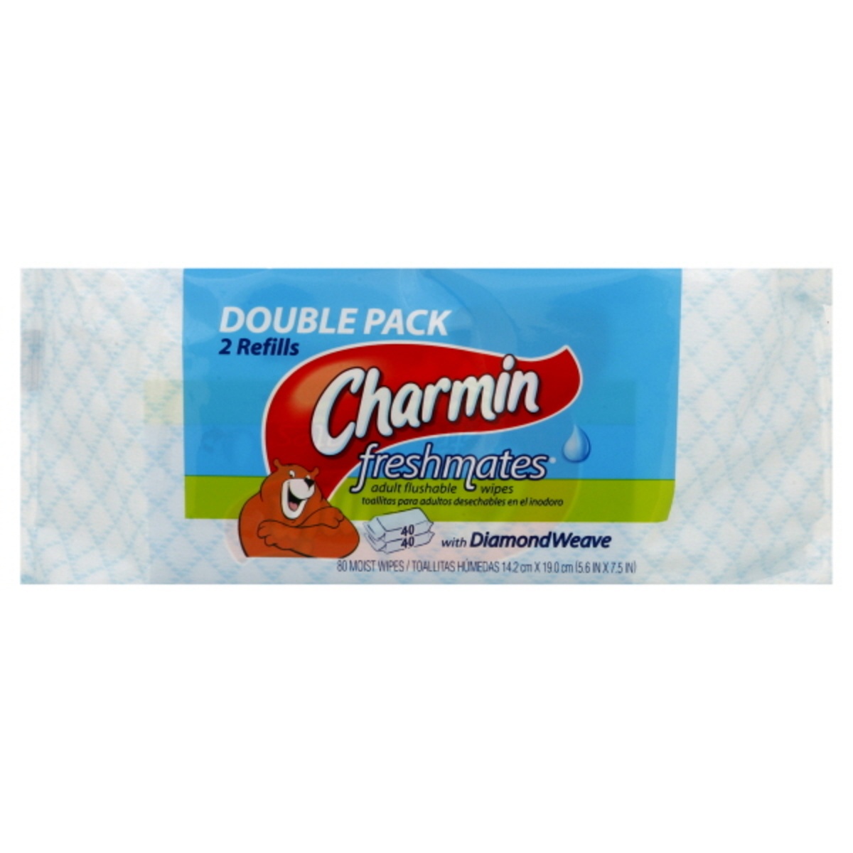 slide 1 of 1, Charmin Flushable Wipes 40 Wipes Per Pack 80 Total Wipes, 80 ct