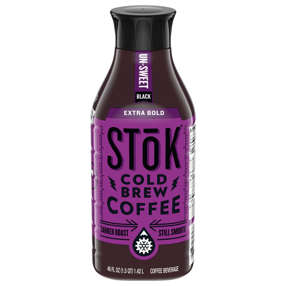 slide 1 of 5, SToK Cold Brew Coffee, Extra Bold, Black, Unsweetened, Dark Roast, 48 FL OZ Bottle, 48 fl oz