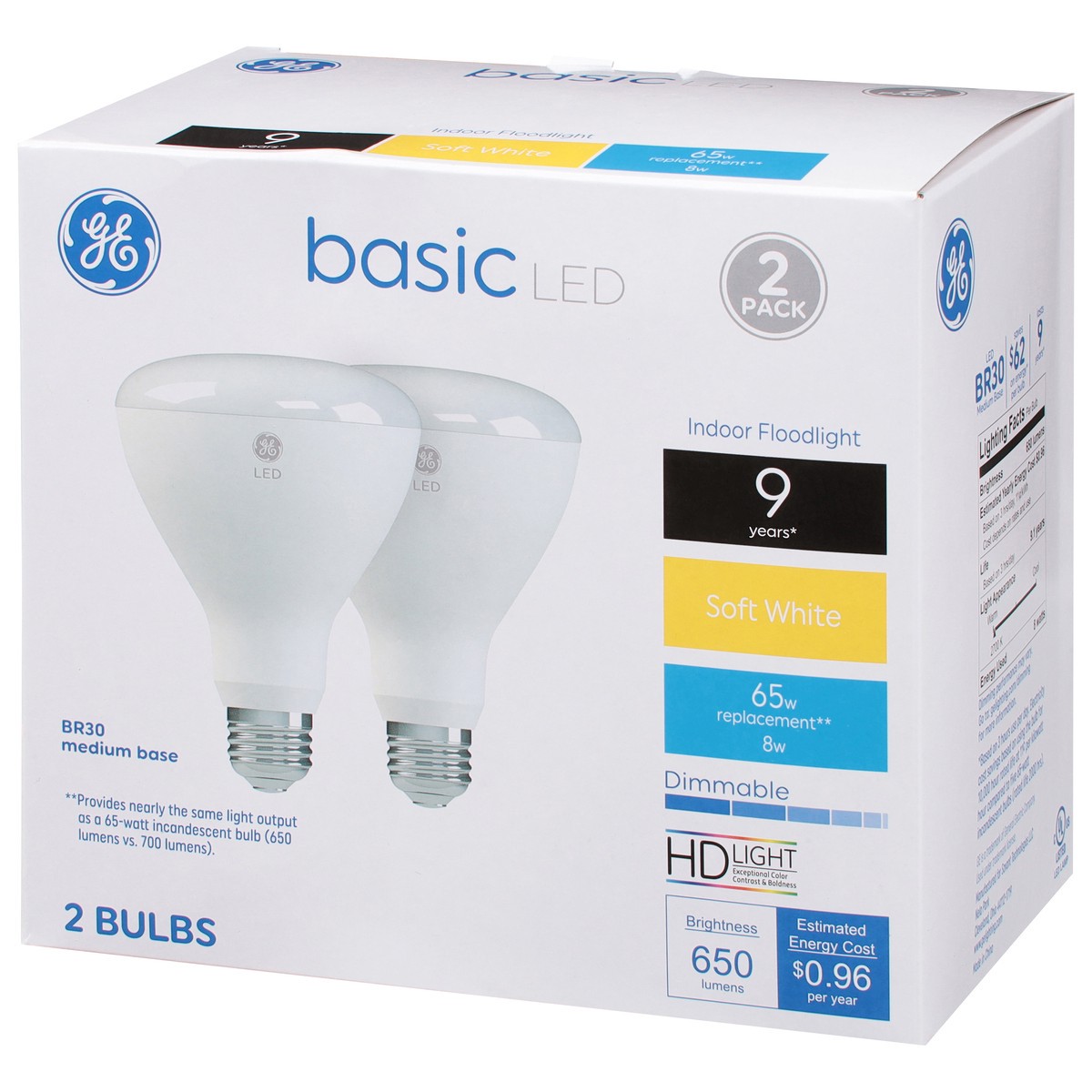 slide 8 of 9, GE 8 Watts Soft White LED Light Bulbs 2 ea, 2 ct