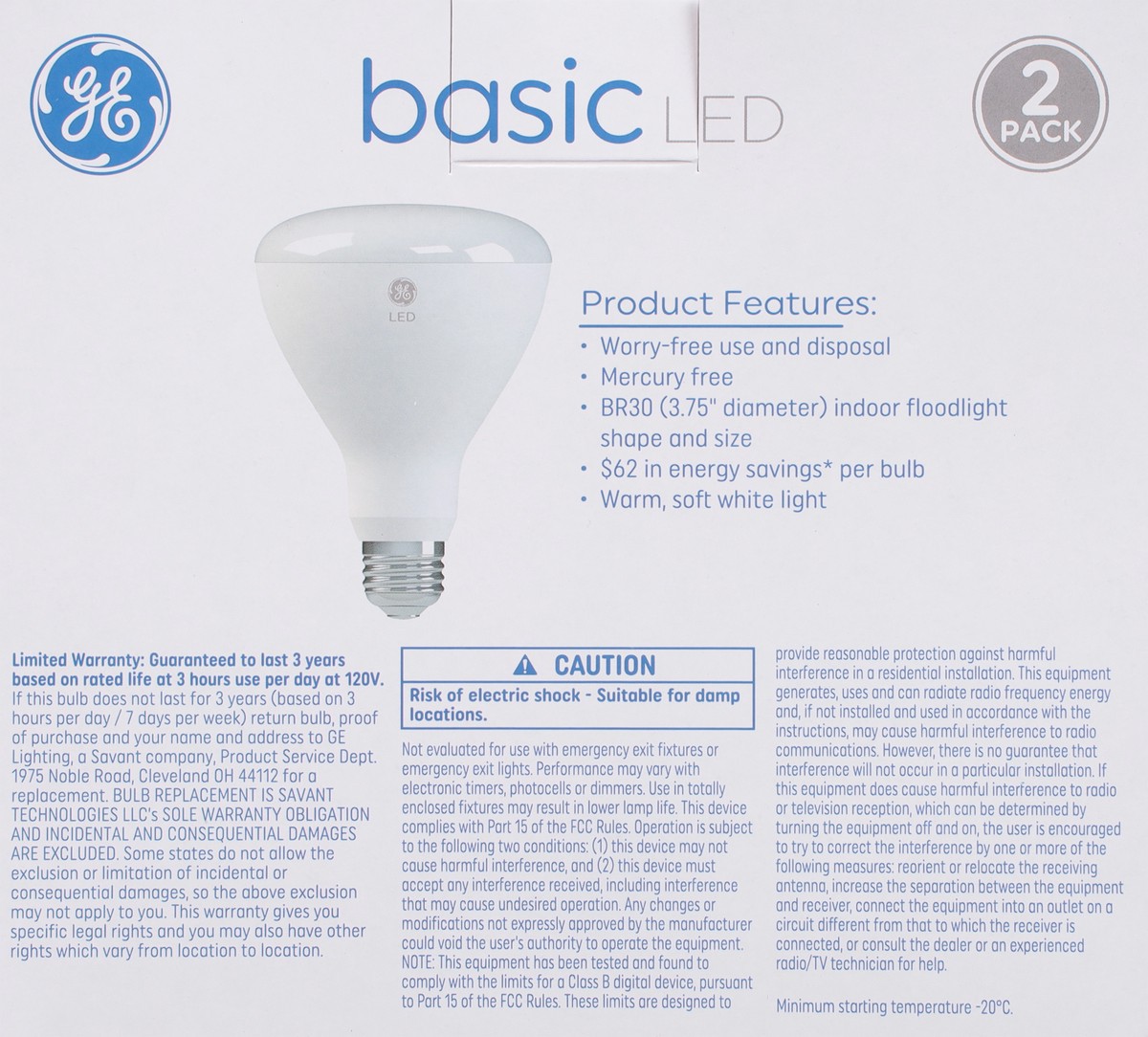 slide 9 of 9, GE 8 Watts Soft White LED Light Bulbs 2 ea, 2 ct