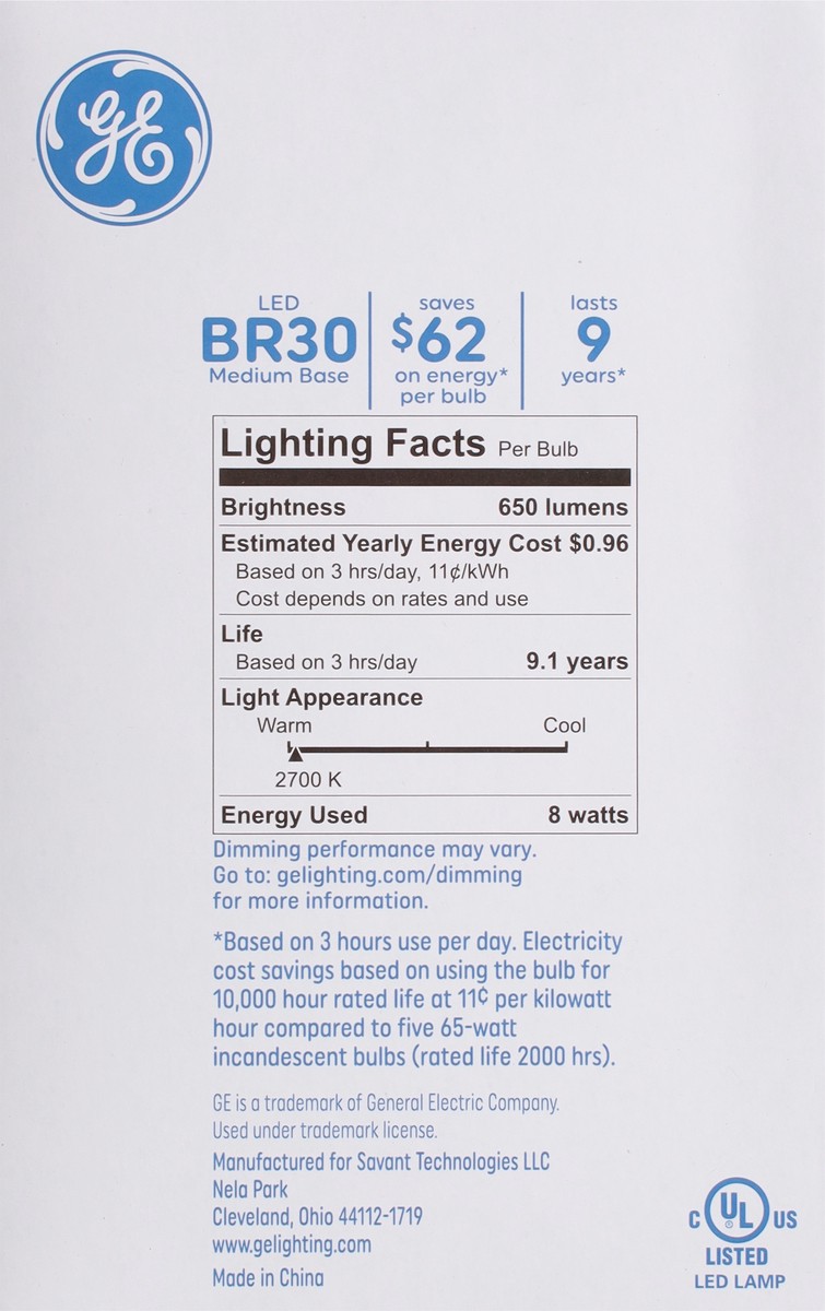 slide 5 of 9, GE 8 Watts Soft White LED Light Bulbs 2 ea, 2 ct