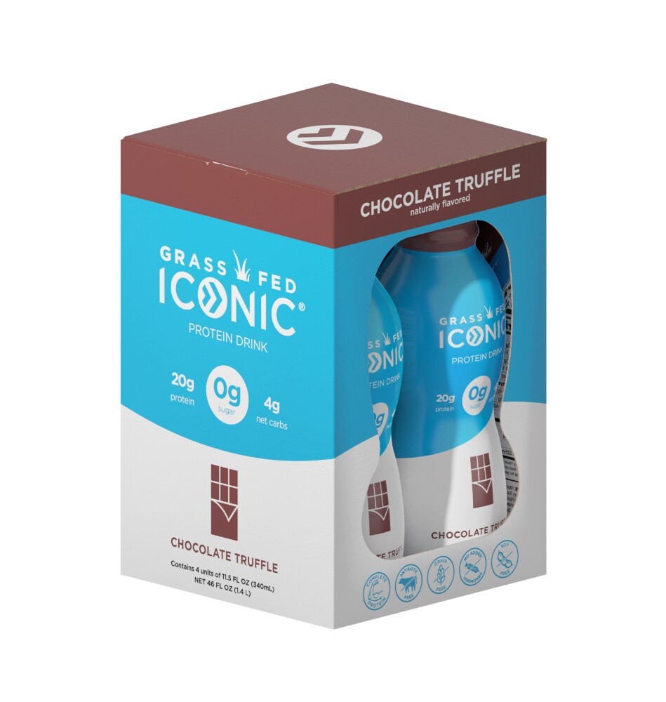 slide 3 of 3, ICONIC Chocolate Truffle Protein Drink 4-11.5 fl oz Bottles, 4 ct