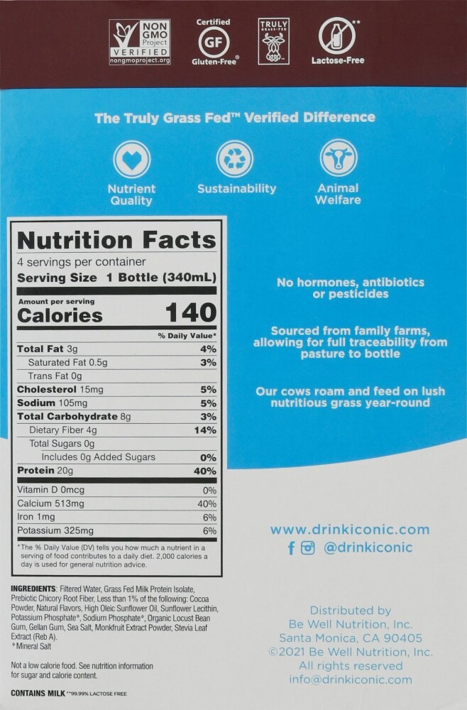 slide 2 of 3, ICONIC Chocolate Truffle Protein Drink 4-11.5 fl oz Bottles, 4 ct