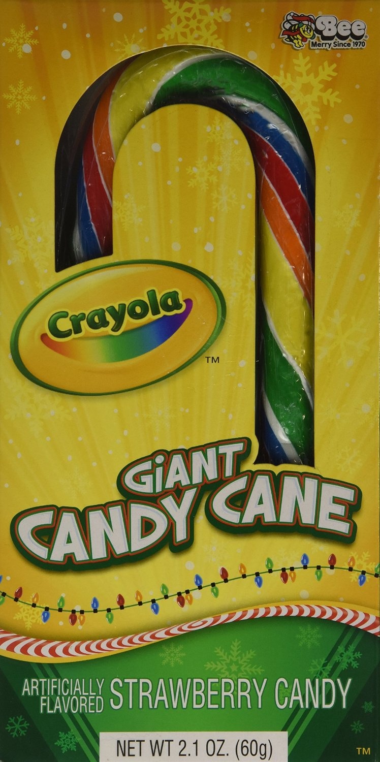 slide 1 of 1, Crayola Giant Strawberry Candy Cane, 2.1 oz