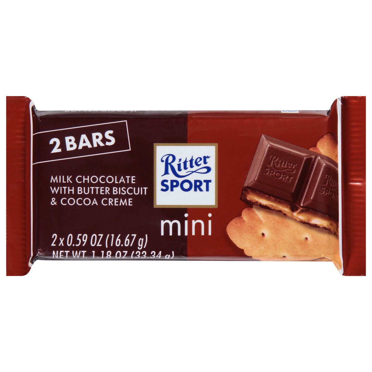 slide 6 of 11, Ritter Sport Milk Chocolate Butter Biscu, 1.18z
