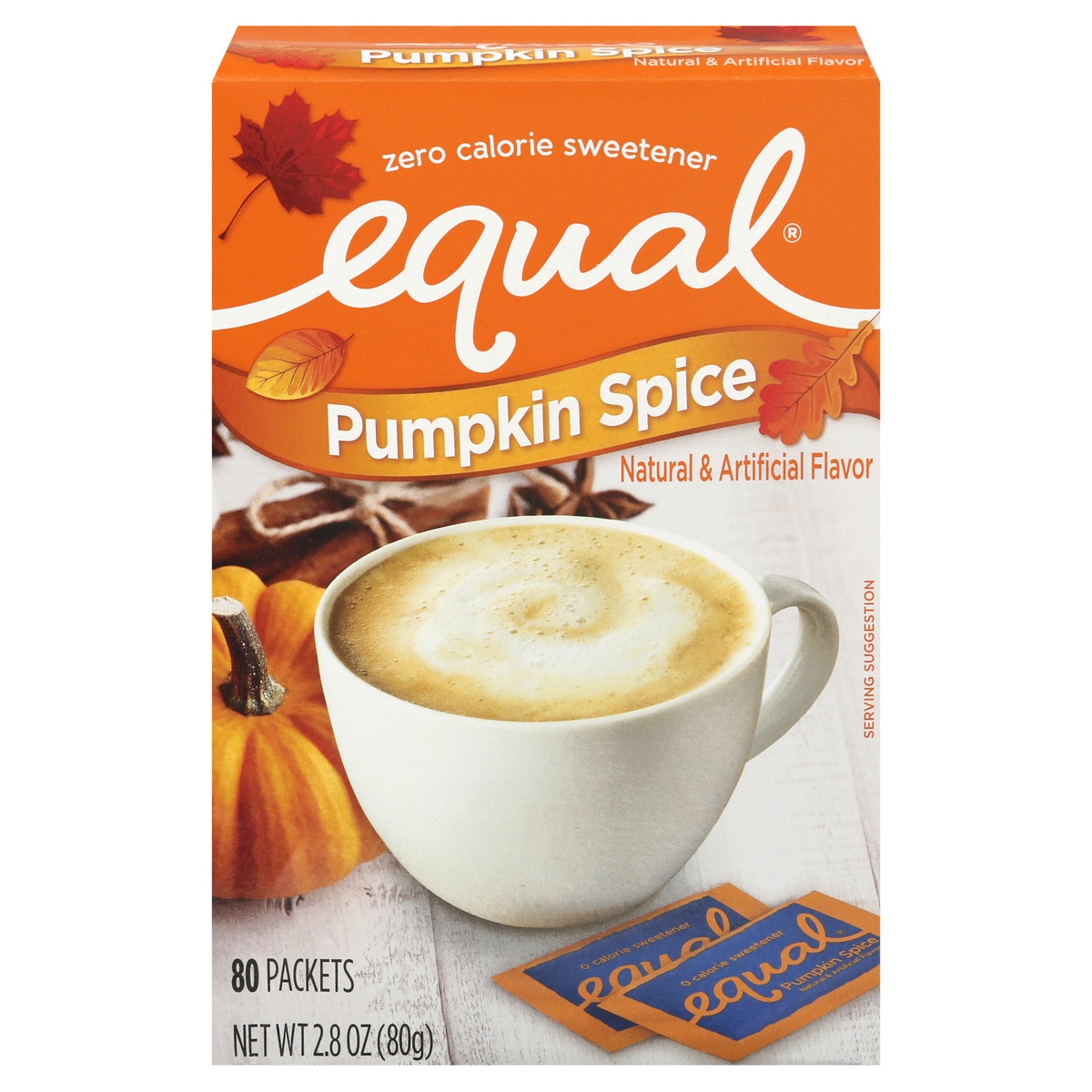 slide 1 of 1, Equal Zero Calorie Pumpkin Spice Sweetener 80 ea, 