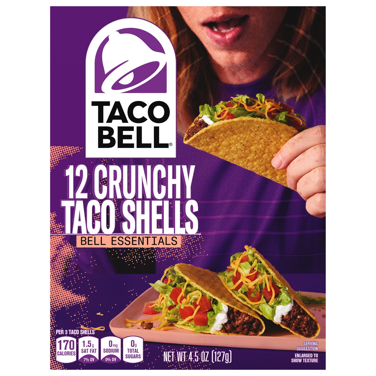 slide 1 of 9, Taco Bell Crunchy Taco Shells, 12 ct, 4.5 oz Box, 12 ct