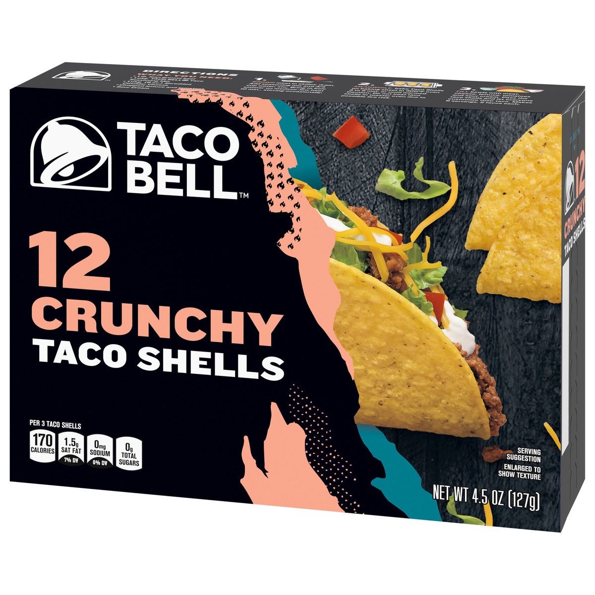 slide 2 of 9, Taco Bell Crunchy Taco Shells, 12 ct, 4.5 oz Box, 12 ct