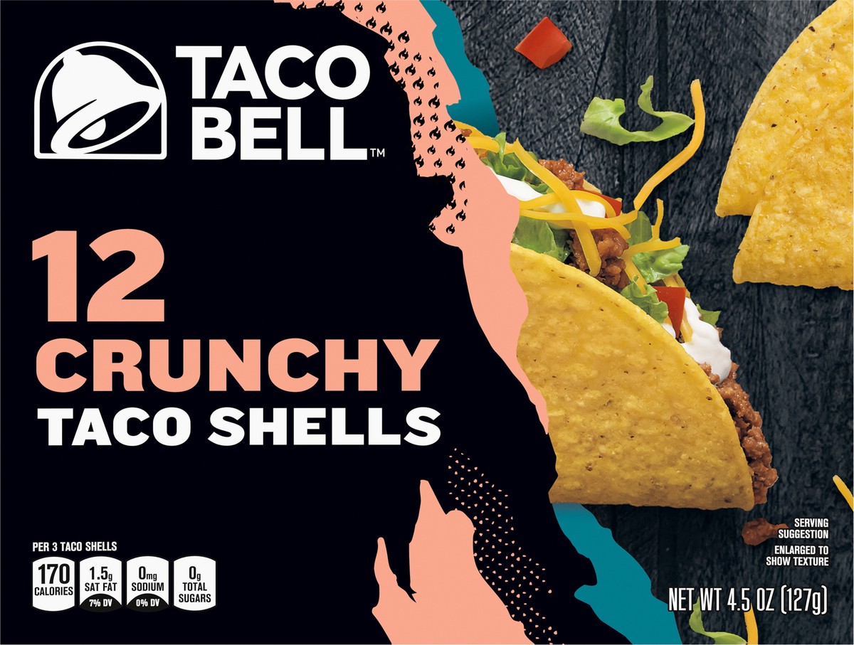 slide 6 of 9, Taco Bell Crunchy Taco Shells, 12 ct, 4.5 oz Box, 12 ct