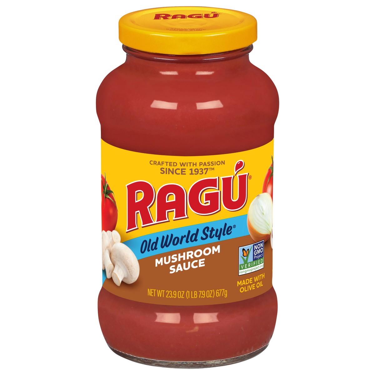 slide 1 of 9, Ragu Mushroom Spaghetti Sauce, 23.9 oz