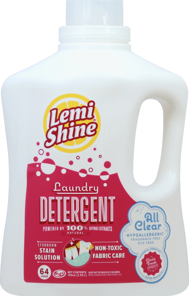 Lemi Shine All Clear Hypoallergenic He Liquid Laundry Detergent 64