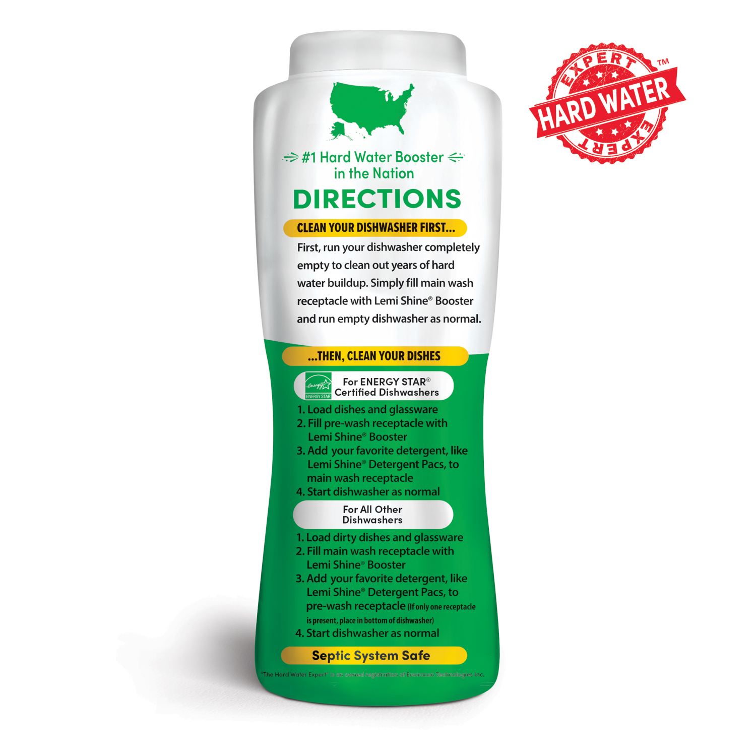 slide 5 of 5, Lemi Shine Fresh Lemon Scent Dish Detergent Booster 20 oz, 20 oz