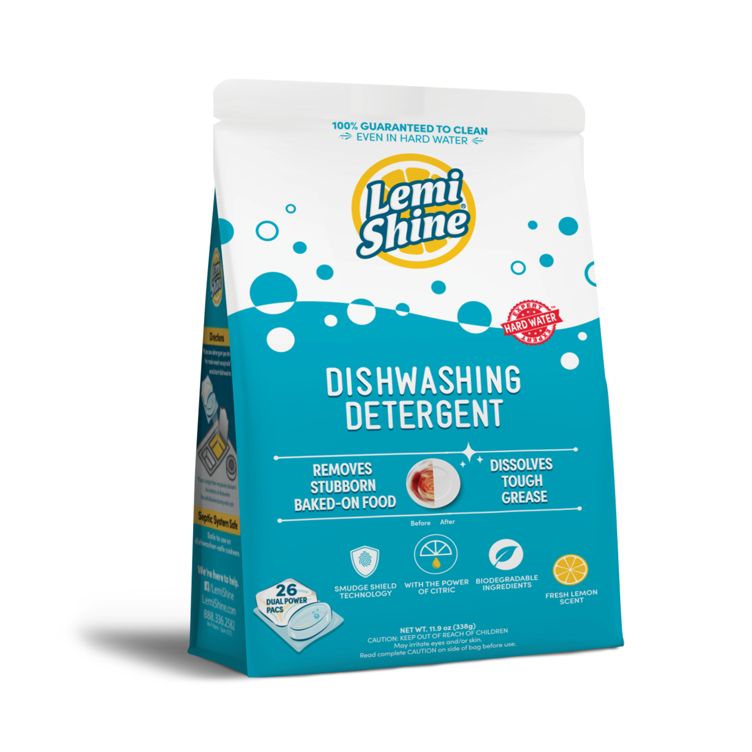 slide 1 of 5, Lemi Shine Fresh Lemon Scent Dishwashing Detergent with Power of Citric 11.9 oz, 11.9 oz