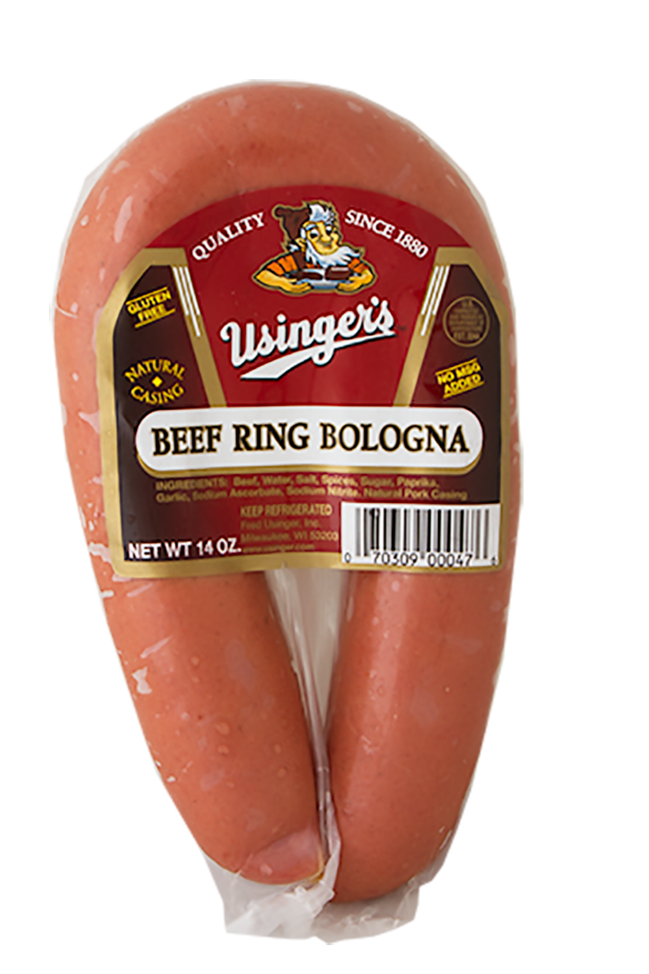 slide 1 of 1, Usingers Ring Bologna Beef, 14 Oz, 14 oz