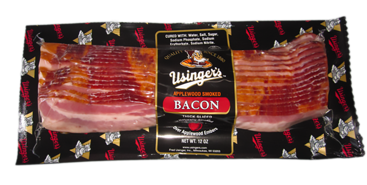 slide 1 of 1, USINGERS APPLEWOOD BACON, 12 oz