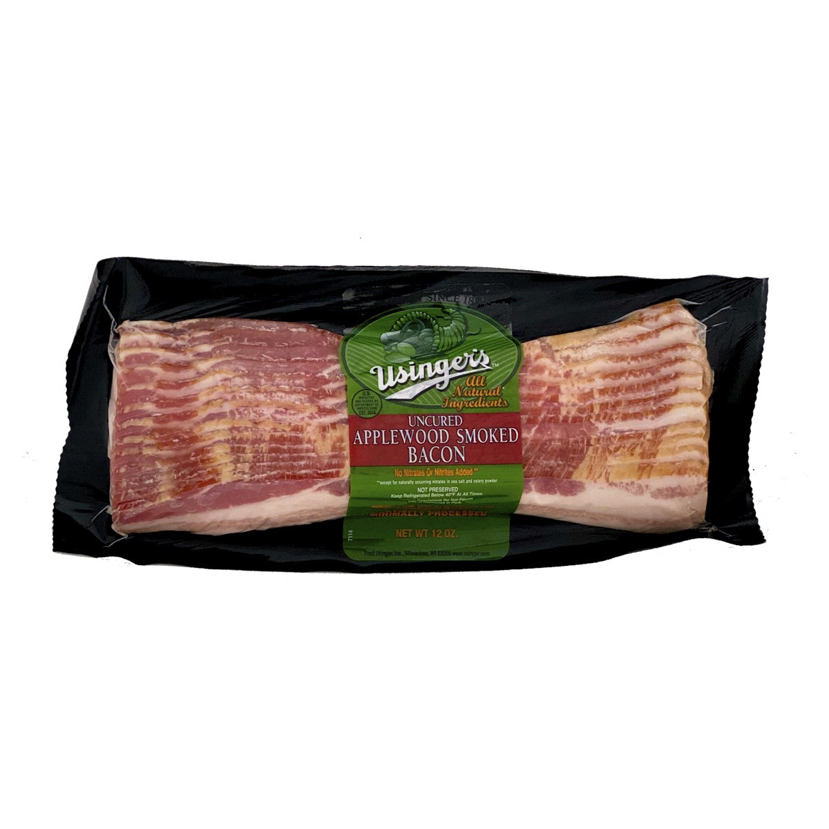 slide 1 of 1, Usinger's Bacon Applewood Smoked, 12 oz