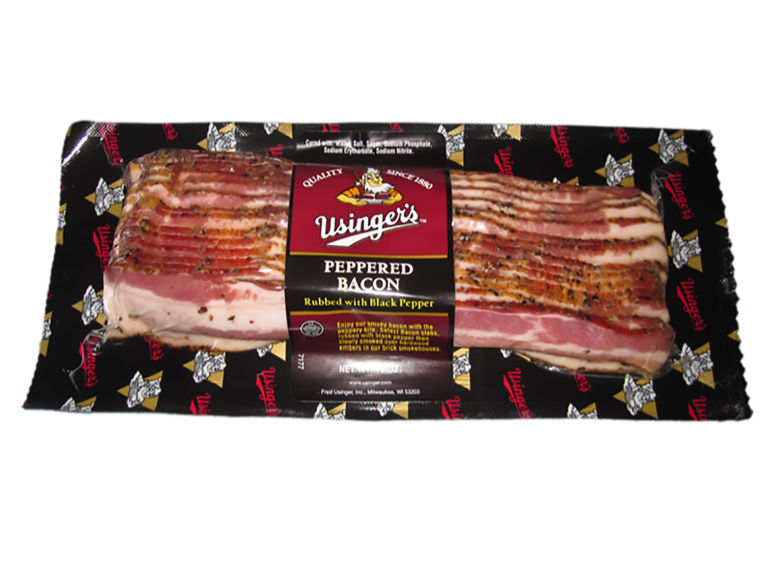 slide 1 of 1, Usingers Peppered Bacon, 12 oz