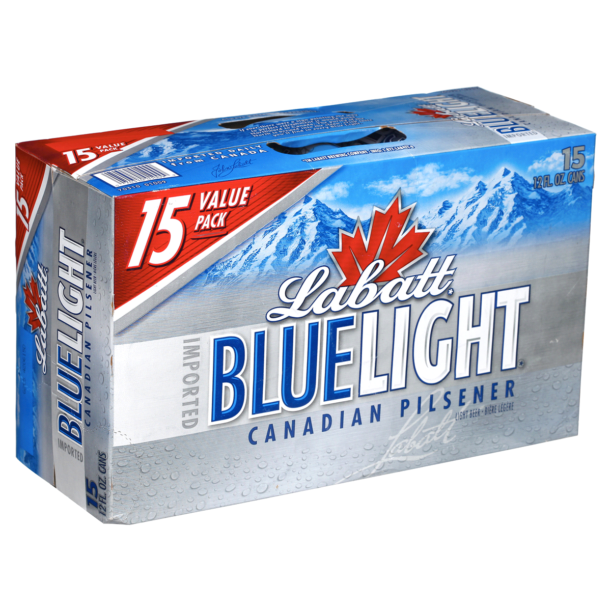 Labatt Blue Imported Canadian Pilsener Light Beer 15 - 12 fl oz Cans 15 ...