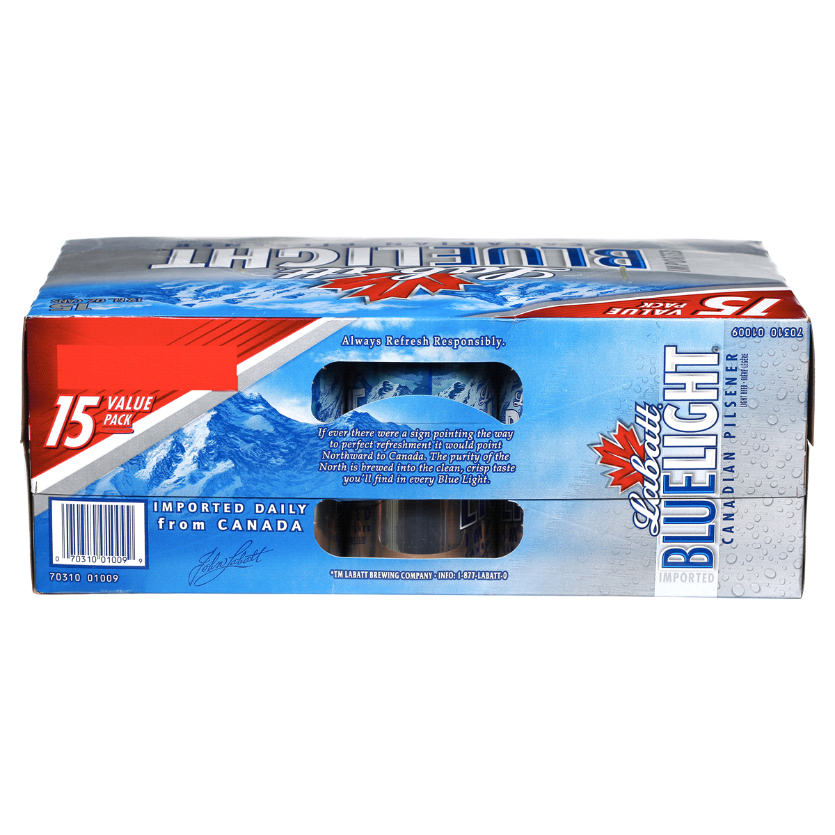 slide 5 of 6, Labatt Blue Light Beer, 15 ct; 12 fl oz