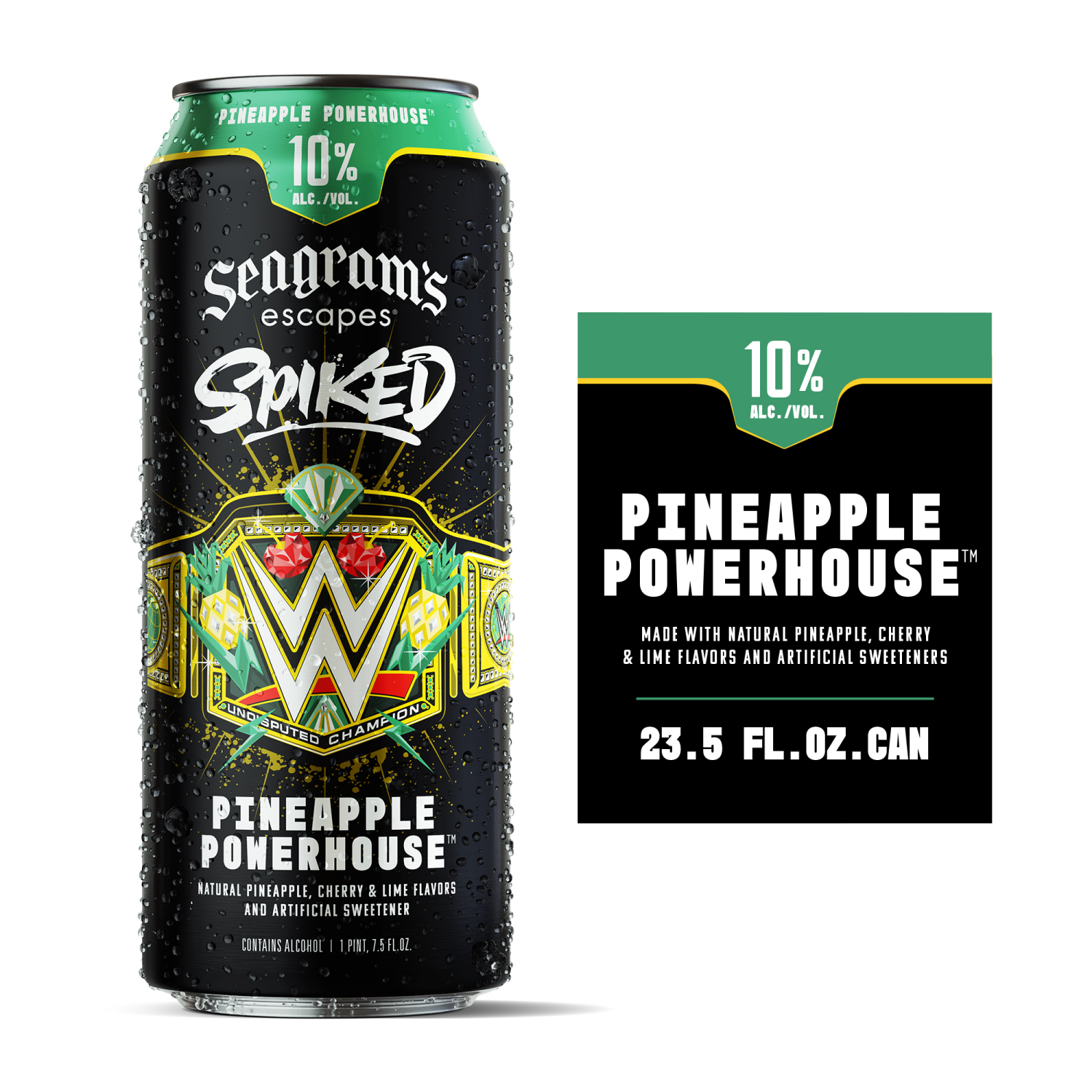 slide 1 of 1, Seagram's Malt Beverage, Premium, Pineapple Cherry Lime, 23.5 oz