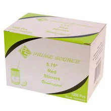 PrimeSource Red Plastic Stirrer