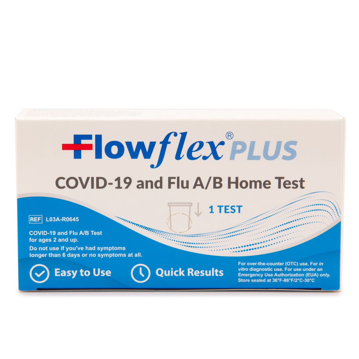 slide 1 of 6, Flowflex Plus Covid-19 And Flu A/b Home Test, 1 ct