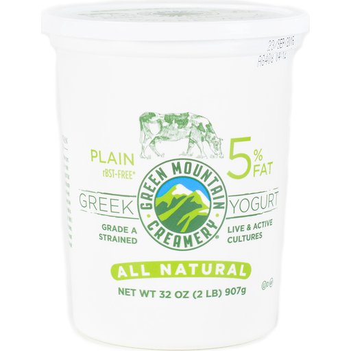 slide 3 of 3, Green Mountain Creamery Greek Whole Milk Yogurt Plain, 32 oz