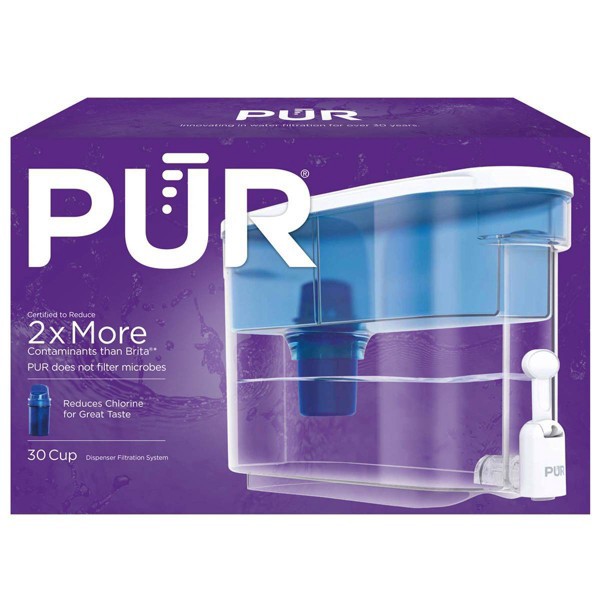 slide 6 of 7, PUR Classic 30-Cup Water Dispenser Filtration System - Blue/White, 1 ct