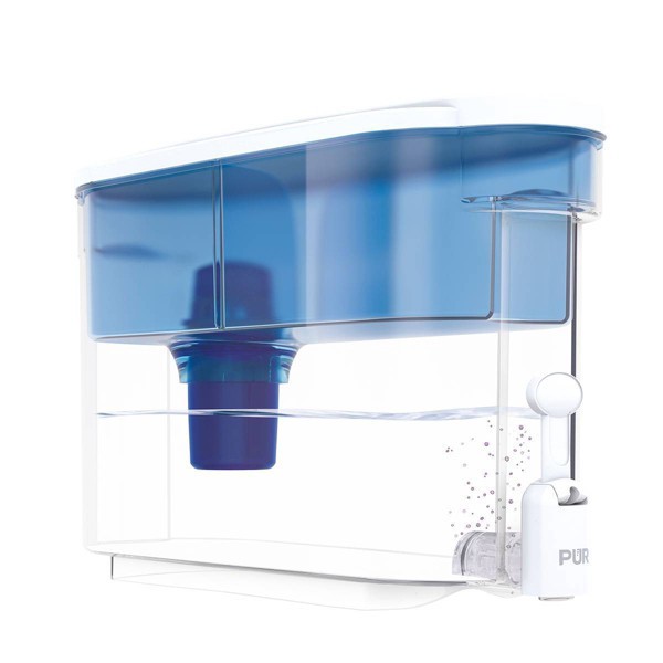 slide 1 of 7, PUR Classic 30-Cup Water Dispenser Filtration System - Blue/White, 1 ct