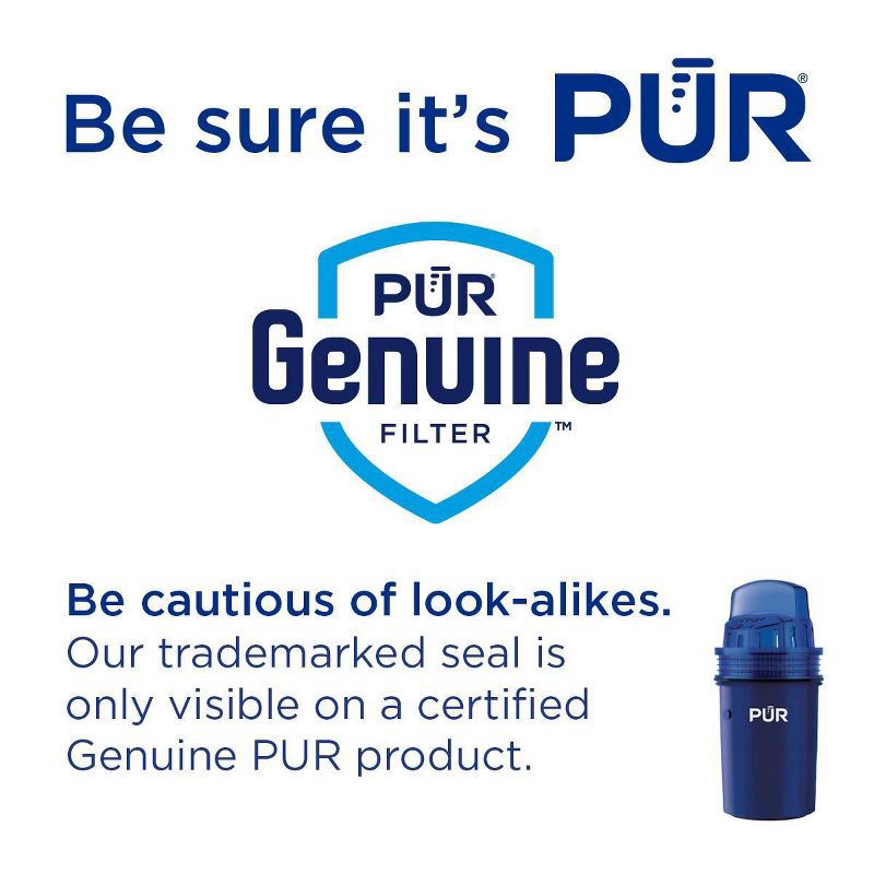 slide 8 of 8, PUR Filtration PUR Classic 30-Cup Water Dispenser Filtration System - Blue/White: BPA-Free, Filters Chlorine & Mercury, 40-Day Filter Life, 1 ct