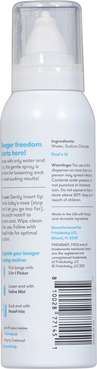 slide 11 of 13, Fridababy NoseFrida Saline Mist 3.4 fl oz, 3.4 fl oz