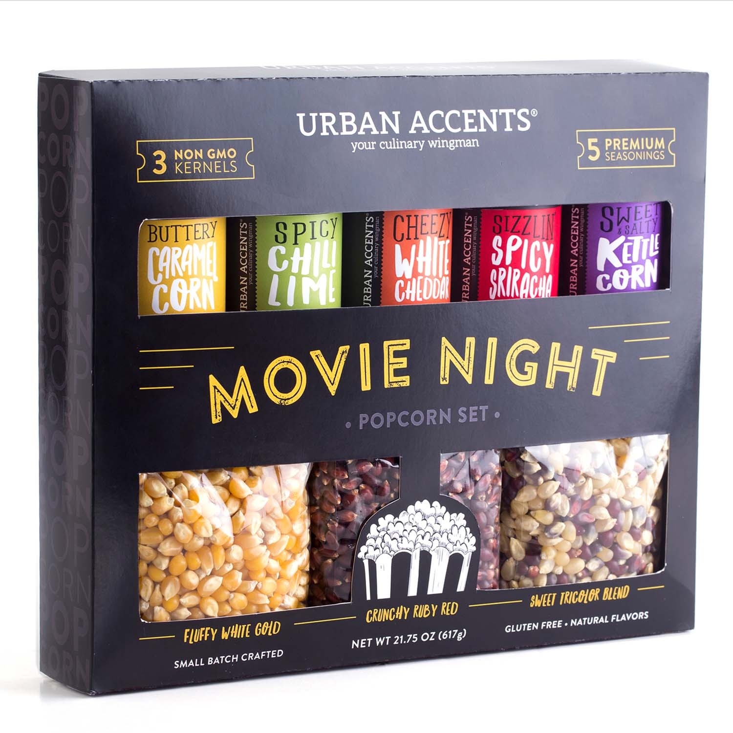 slide 1 of 1, Urban Accents Movie Night Popcorn Set, 1 ct