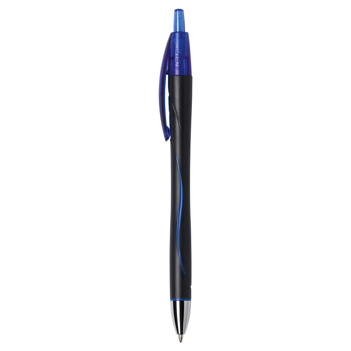 slide 3 of 4, BIC Atlantis Comfort Retractable Ball Pen, Medium Point (1.0mm), Blue, 3 ct