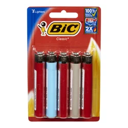 BIC Classic Lighters 5 ea